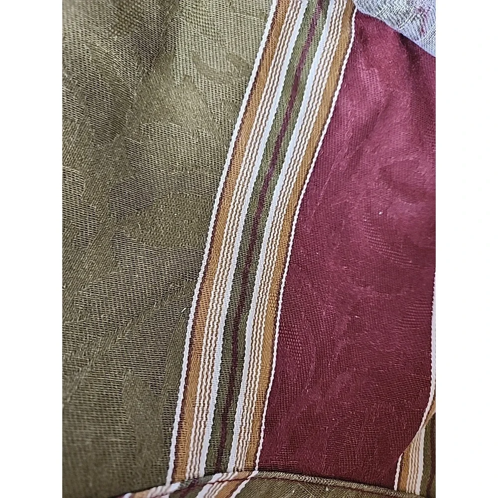 WAVERLY Chianti MERLOT RED GRAPES FLORAL striped‎ VALANCE 16X76